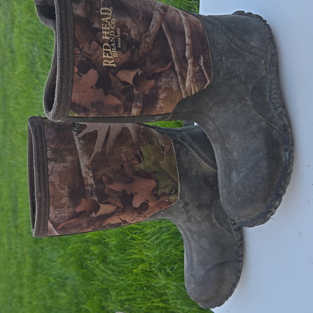 RedHead Brown and Green Camo Boots